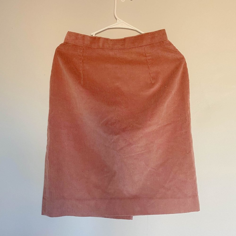 Mauve Pink Corduroy Pencil Skirt Size 8